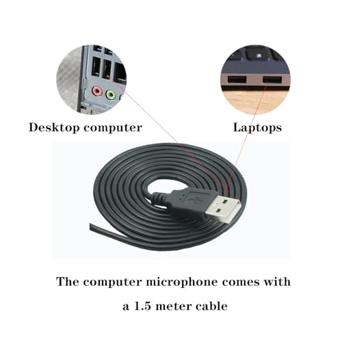 LANDIBO USB Microphone, Plug and Play Desktop Laptop gooseneck Microphone, Suitable for Games, conferences, Streaming, and Tutorials K050 Recording, podcasting, Gaming, and Online Chat