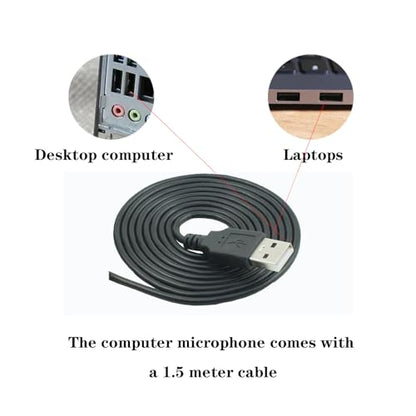 LANDIBO USB Microphone, Plug and Play Desktop Laptop gooseneck Microphone, Suitable for Games, conferences, Streaming, and Tutorials K050 Recording, podcasting, Gaming, and Online Chat