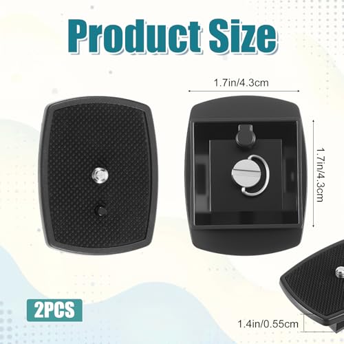 2 Pcs 43mm Camera Tripod Mount, Camera Quick Release Plate Replacement Tripod Accessories for Tripods and Cameras Mount