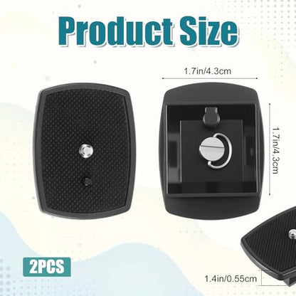 2 Pcs 43mm Camera Tripod Mount, Camera Quick Release Plate Replacement Tripod Accessories for Tripods and Cameras Mount