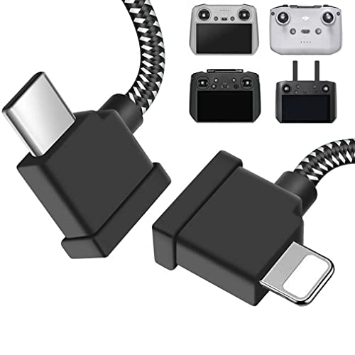 1FT USB C to iOS Remote Controller Cable for DJI Mavic 3, Mini 2, Mini 3 Pro, Air 2S, Mavic Air 2 - 90 Degree OTG Data Cord Accessories (iOS Connector) - style: USB C to IOS