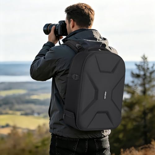 MOSISO Camera Backpack, DSLR/SLR/Mirrorless Photography Backpack, Camera Bag with Tripod Holder&15.6 inch Laptop Compartment&Rain Cover Compatible with Canon/Nikon/Sony/DJI Mavic Drone, Black - color: Black