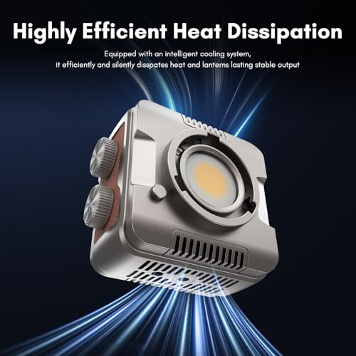 Tolifo Palm-Sized 40W RGB LED Video Light with Rechargeable 9000mAh /App Wireless Control/360° Full Color/CRI 97+ 2700-6500K/20 Effects for Vlogging Camera Photography Fill Light w Cold Shoe Mount