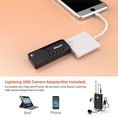 FIFINE Wireless Microphones for Computer, USB Wireless Microphone System for PC and Mac, Headset UHF System with USB Receiver,Transmitter, Headset and Clip Lavalier Lapel Mic-K031B