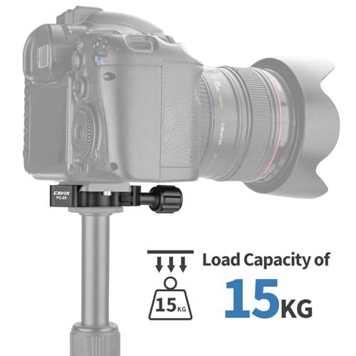 Mini Fish Bone Style Quick Release Clamp - Arca Clamp with 3/8"-1/4" Screw Adapter for Tripod Ball Head Compatible with Arca Swiss Plate