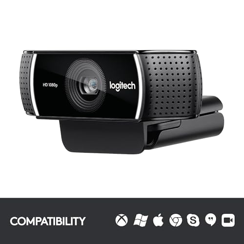 logitech C922 Pro Stream Webcam 1080P Camera for HD Video Streaming & Recording 960-001087(Renewed)