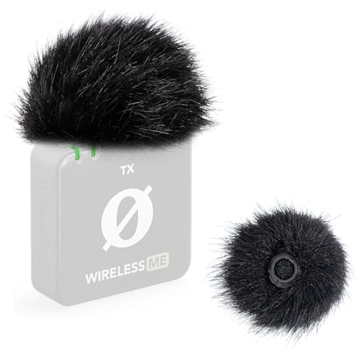 SUNMON Pop Filter for Rode Wireless ME Microphones, Microphone Cover for Rode Microphone Wireless ME, Fluffy Windscreen for Wind and Background Noise Reduction（2PC） - color: Pop Filter Rode Wireless ME 2PC