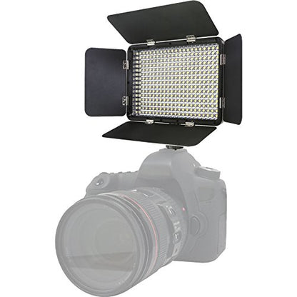 Vidpro LED-330 Photo and Video Light Kit - On Camera Panel LED Light - Adjustable and Dimmable Light Fits Cameras Video Camcorders and DLSR w/Hot Shoe Includes Rechargeable Battery Diffuser and More - size: LED-330