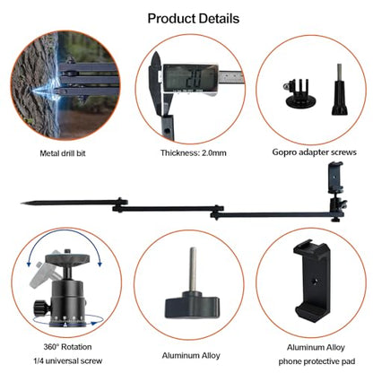 Tree Stand Phone Mount for Hunting,Camera Arm for Hunting,Treestand Phone Holder for Self Filming Hunts, Compatible Gopro,Trail Camera, iPhone, Mevo Start