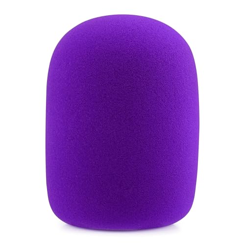 LEFXMOPHY Purple Windscreen for Rode Podmic Procaster Podcaster NT1 NT1-A NT2-A NT-USB K2 NT1000 NT2000 Pop Filter Replacement Foam Cover Pod Mic WS2 Microphone Wind screen