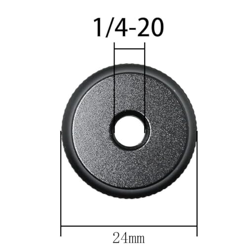 5 Pack Thumb Nuts 1/4-20 Female Screw Knob Knurled Wheel Lock Nut Mount Adapter Spacer for 1/4 inch Hot Shoe Flash Stand Tripod Camera Rig DSLR Selfie Stick Photography