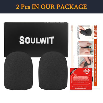 SOULWIT 2Pcs Pop Filter for Razer Seiren V3 Chroma(2024 Gen3) - Black | Do Not Fit Seiren V3 Mini(2024 Gen3) Mircophones