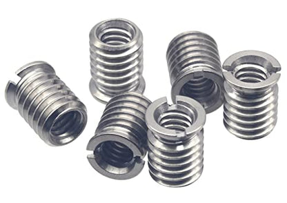 Stainless Steel 1/4"-20 Female to 3/8"-16 Male Convert Screw Adapter (6pcs, 12.5mm) - color: 6pcs, size: 12.5mm