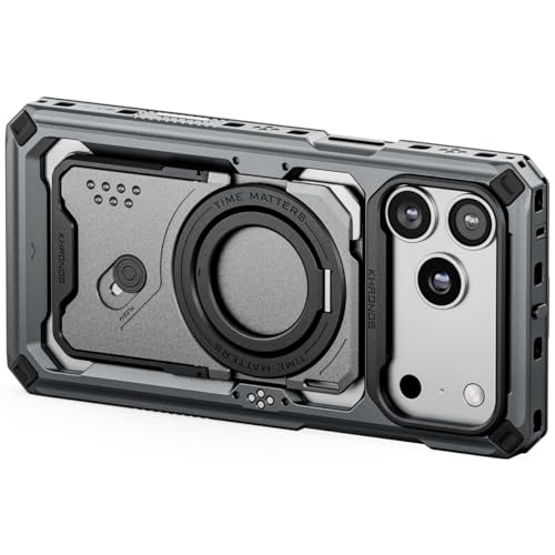 Tilta Khronos Case Compatible with iPhone 17 Pro Max - Space Gray | Snap in Design | Locking Clamp for Secure Mounting | Passthrough Power | Works with Focus Handles, Cooling Modules, Filters - color: Space Gray, size: iPhone 17 Pro Max
