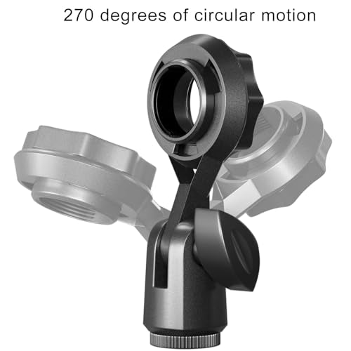 Condenser Microphone Holder Standard Interface Thread Compatible with Stand Devices With 3/8 Conversion Nut Short Video Mic Clip Ferrule For 0.9-inch Portable Shockproof Microphone Stands