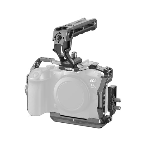 SmallRig R6 II Hawklock Camera Cage Kit for Canon R6 Mark II, Full Cage with Top Handle and Cable Clamp, Buit-in Cold Shoes and NATO Rails -5197 - style: Camera Cage Kit