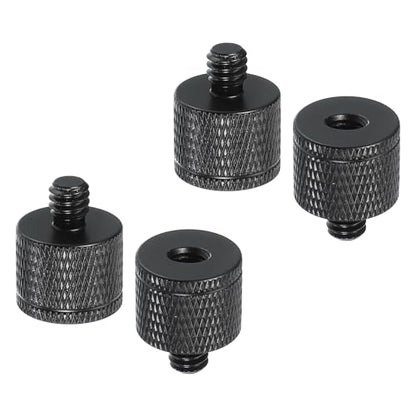 PATIKIL Tripod Screw Adapter M6 Female to 1/4" Male, 4 Pcs Tripod Nut Connectors Camera Mount Screw Camera Double Head Converter for Microphone Holder Magic Arms Accessories, 20 mm - size: M6 Female to 1/4" Male,20 mm