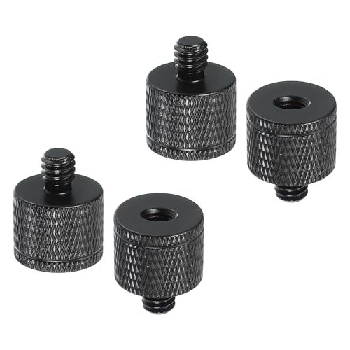 PATIKIL Tripod Screw Adapter M6 Female to 1/4" Male, 4 Pcs Tripod Nut Connectors Camera Mount Screw Camera Double Head Converter for Microphone Holder Magic Arms Accessories, 20 mm - size: M6 Female to 1/4" Male,20 mm