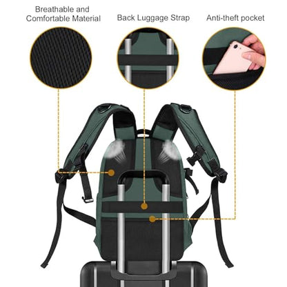 MOSISO Camera Backpack,DSLR/SLR/Mirrorless Photography Camera Bag Full Open Waterproof Hardshell Bag with Insert&Tripod Holder&Laptop Compartment Compatible with Canon/Nikon/Sony, Emerald Green - color: Emerald Green