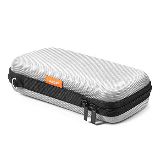 Portable Protection Hard EVA Travel Carrying Case with Mesh Pocket, Shockproof Exterior - Universal Small Electronic Tech Zipper Bag Pouch Organizer for Cell Phone, Charger, Cord, Cable - Silver - color: Silver