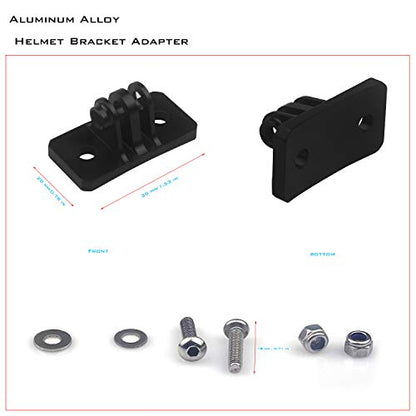Universal Helmet Fixed Mounts, Metal Bracket Adapter, Camera Accessories for GoPro Series Sport Camera/Skydiving Helmet with 1/4" Screw Adapter (Aluminum Alloy)