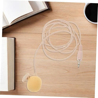 Abaodam Lavalier Microphone Portable Mini Lapel Mic with Plug for Online Meetings Interviews Noise Cancellation Lightweight Clip Design for Easy Use