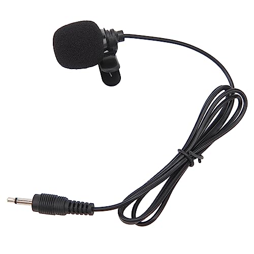 Wired Lavalier Microphone, Omnidirectional Condenser On Mic with Windproof Sponge and Noise Reduction Chip, for Interviews Meetings Recording Computer