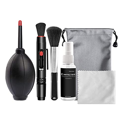 Professional Camera Cleaning Kit, Sensor Cleaning Kit with Air Blower Cleaning Pen Cleaning Cloth for Most Cameras Mobile Phone Laptop, for Camera/Optical Lens and Digital SLR Cameras