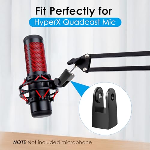 Youshares Quadcast Mount Adapter for HyperX Microphone, Replacement Adapter for Boom Arm - color: HyperX Adapter