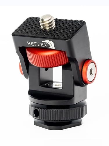 REFLEX CAMERA 360° Rotation Aluminum Mini Ball Head – Durable Aluminum, 1kg Load, Cold Shoe Mount, 1/4” Screw, Compact & Lightweight. Perfect for Cameras, Phones, Monitors, and LED Lights