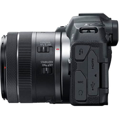 Canon EOS R8 Mirrorless Camera with 24-50mm & 55-210mm Lens Bundle with Commander Gear Bag + Microphone + 2X 64GB Extreme Memory Cards + Accessory Kit