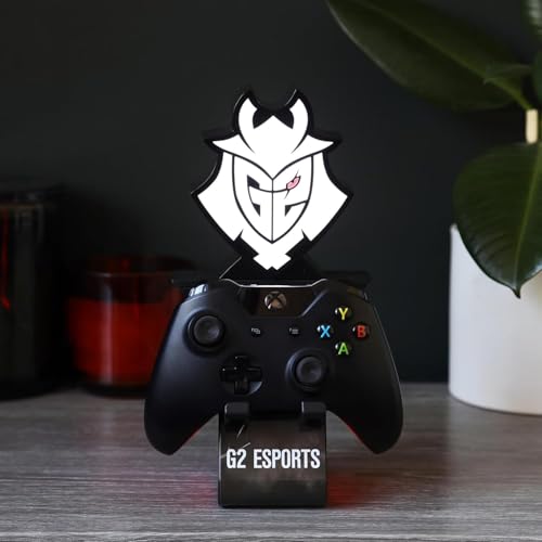 Exquisite Gaming: Light Up Ikon - G2 Esports Samurai - LED Cable Guys, R.E.S.T System Charging Phone & Device Stand, Includes 4' Type C Cable
