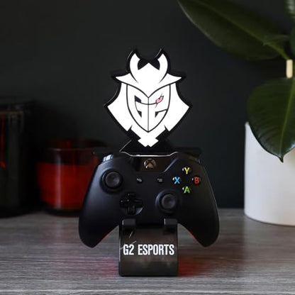 Exquisite Gaming: Light Up Ikon - G2 Esports Samurai - LED Cable Guys, R.E.S.T System Charging Phone & Device Stand, Includes 4' Type C Cable