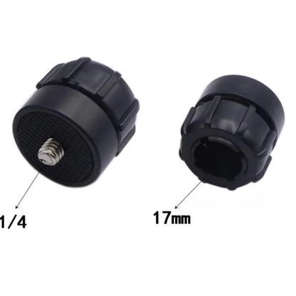 3 Pack 1/4 Screw to 17mm Ball Mount Base Mount Stand Interface Socket Joint for Tripod DV Camera Car Monitor GPS Phone Holder Clip Ring Light Hose Bracket Webcam