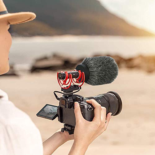 YOUSHARES NTG Furry Microphone Wind Shield - Windscreen/Windmuff for Rode VideoMic NTG and Microphones with Maximum Slot Length of 100mm (3.9") and Diameter of 18-24mm （Shag, Gray） - color: NTG Shag