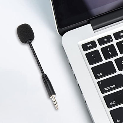 3PCS Mini Microphone, 3.5mm Jack Mini Gooseneck Microphone, Adjustable Flexible Extended Small Mic Replacement for Computer Mobile Phone Radio TV and Conference