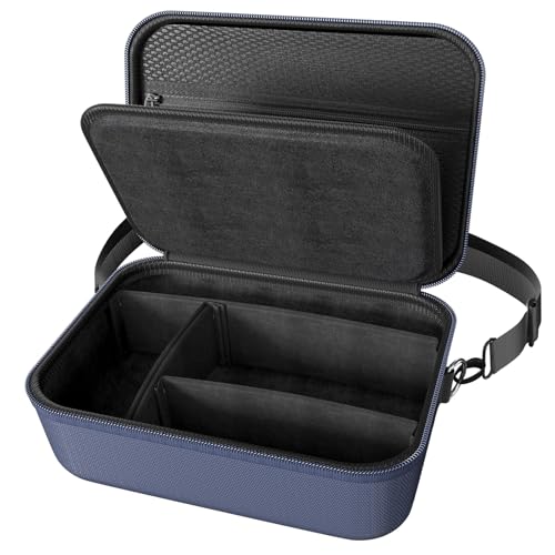 ProCase Hard Shell Camera Case for Canon Rebel T7/EOS R100/R50/DSLR/SLR/Nikon/Sony/Mirrorless Cameras, Soft Padded Digital Camera Travel Bag with 1 Shoulder Strap and 3 Adjustable Dividers -Navy - color: Navy