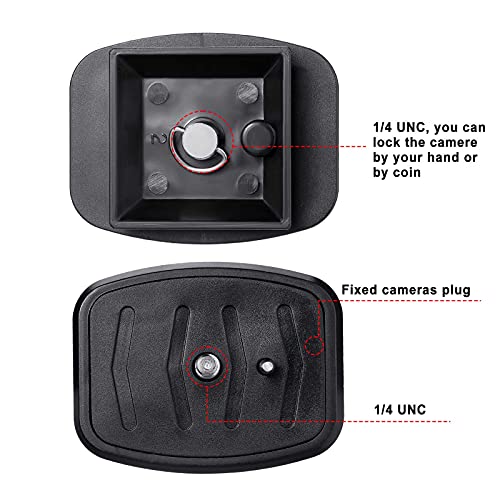 Weewooday 2 Pieces 43mm Tripod Mounting Plate Tripod Quick Release Plate Camera Mounting Adapter Parts Replacement for Photography Equipment Camera Mount