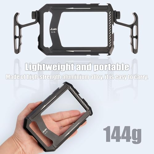 Foto4easy Universal Smartphone Video Rig,Aluminum Phone Video Stabilizer with Dual Handle Kit for iPhone for Samsung for Pixel and Other Android Phones
