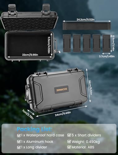 Camera Carrying Case, Waterproof Case for Gopro Hero 13/12/11/10/9 | Camera Organizer for DJI Pocket 3/4/4P, Insta360 x5/x4, DJI OSMO 360/Action Camera and Other Accessories