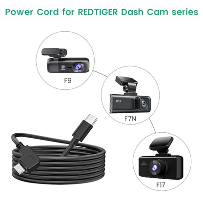 weishan USB C to C Dash Cam Power Cord, 90-Degree USB-C Charging Cable for Dashcam Rear View Mirror Camera, 11.5ft Long Charger Wire - style: USB-C to USB-C
