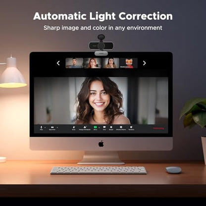 UGREEN 2K Webcam for PC Ultra HD 1080P Computer Webcam with Microphone, PC Camera with Privacy Cover, USB Web Camera for Streaming, Conference, Video Calling, Zoom, Skype, Teams, FaceTime, Space Grey - color: Space Grey