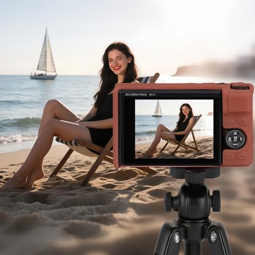 Camera Case for Canon PowerShot SX740/ SX730 Digital Camera,SX740 HS Case, Soft Silicone Protective Case Removable Lens Cover,Comes with 2 Screen Protectors and 1 Wrist Strap. (Brown) - color: Brown
