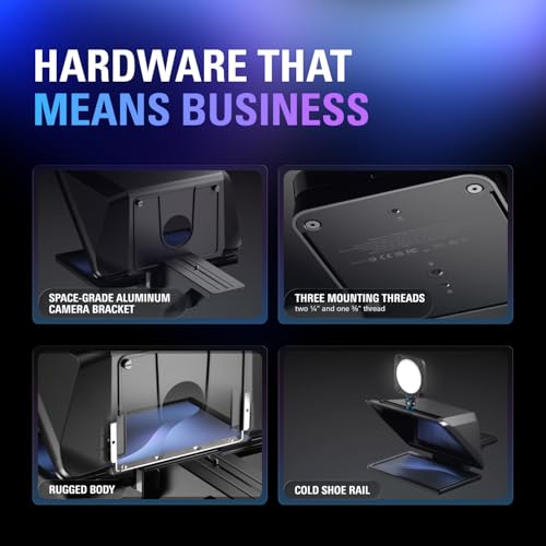 Elgato Prompter XL, Full-Sized Teleprompter, Removable | 15.6-inch detachable Full HD display, Doubles as conferencing monitor, Fits DSLR, mirrorless, studio cameras, USB-C 3.2 - style: Prompter XL