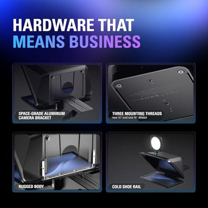 Elgato Prompter XL, Full-Sized Teleprompter, Removable | 15.6-inch detachable Full HD display, Doubles as conferencing monitor, Fits DSLR, mirrorless, studio cameras, USB-C 3.2 - style: Prompter XL