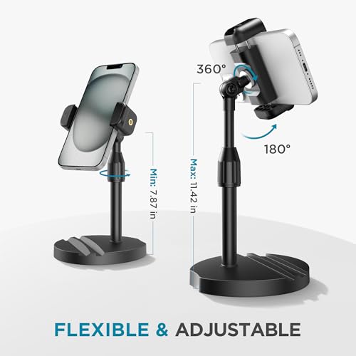 InnoGear Webcam Mount for Desk, Table Telescopic Webcam Stand with Phone Holder for Camera Webcam C922 C930e C920S C920 C615 C960 C920x BRIO 4K NexiGo N60, Right Light, GoPro with 1/4" Thread - style: Extendable Stand