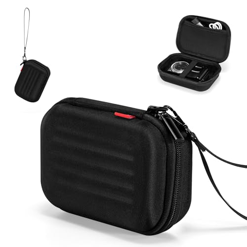 Cwatcun Carrying & Protective Case for Digital Camera with 2 Carrying Ways, Hardshell Lightweight Small Camera Sling Case Compatible with KODAK PIXPRO/Canon PowerShot/Sony DSCW800 DSCW830 - color: Black03
