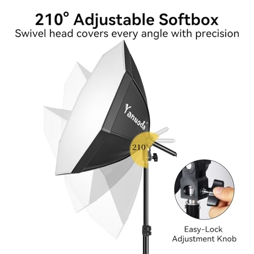 Softbox Lighting Kit 20"x20" with Remote Control, 2 Pack Photography Lighting Kit with Adjustable LED Light, 3000K-7500K Studio Lights for Product Photography, Live Streaming, Video Recording - size: 20''x20'' 2PK