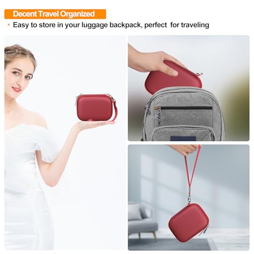 Elonbo Camera Carrying Case for KODAK PIXPRO FZ55 / FZ53 / FZ45 / FZ43 16MP Digital Camera, Vlogging Camera Storage Holder Travel Bag, Mesh Bag Fits Batteries, Cable, Memory Card, Red - color: Red
