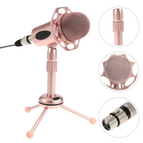 Adjustable Height Heavy Duty Microphone Stand with Flexible Alloy Boom Arm and Stable Pedestal for Live Streaming and Game Voice Chat, Microphone Accessory Kit